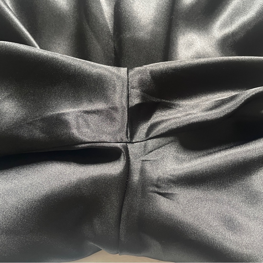 Hudson’s Bay Satin Pajama Pants Small Black Soft Luxury Sleepwear - Picture 6 of 16